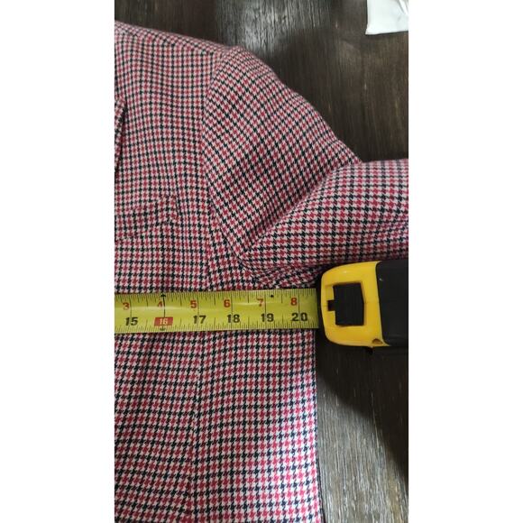 Talbots Double Breasted Houndstooth Blazer Jacket Woman's 12 Career Professional - Picture 4 of 14